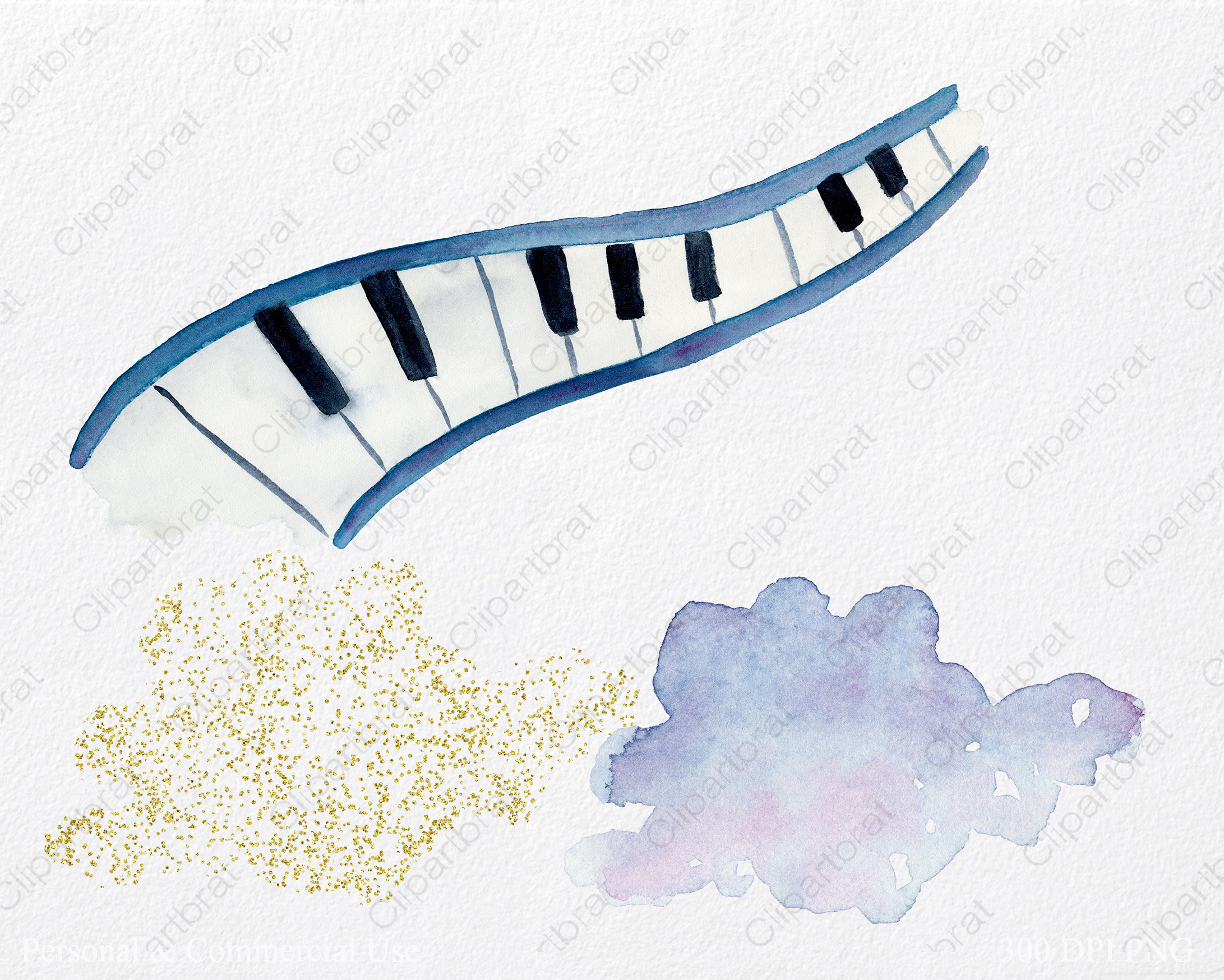 2183x1748 Watercolor Music Clipart Rainbow Music Notes Amp Metallic Gold - Watercolor Music