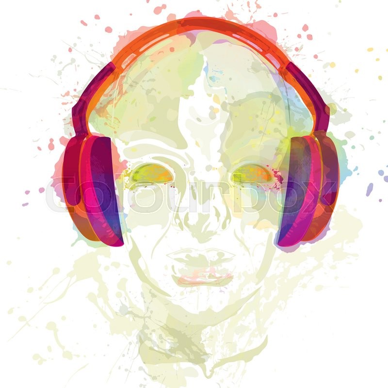 800x800 Cover For Concept Music. An Abstract Watercolor Vector For Man - Watercolor Music