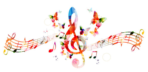 496x240 Music Photos, Royalty Free Images, Graphics, Vectors Amp Videos - Watercolor Music Notes