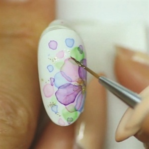 300x300 Japanese Style Watercolor Flower Nail Art - Watercolor Nail Polish