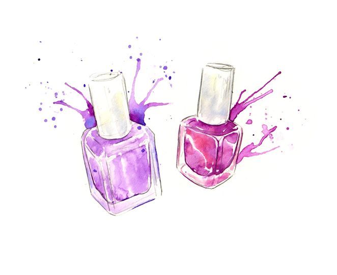 662x540 Nail Polish Watercolor Client 20l Watercolor - Watercolor Nail Polish