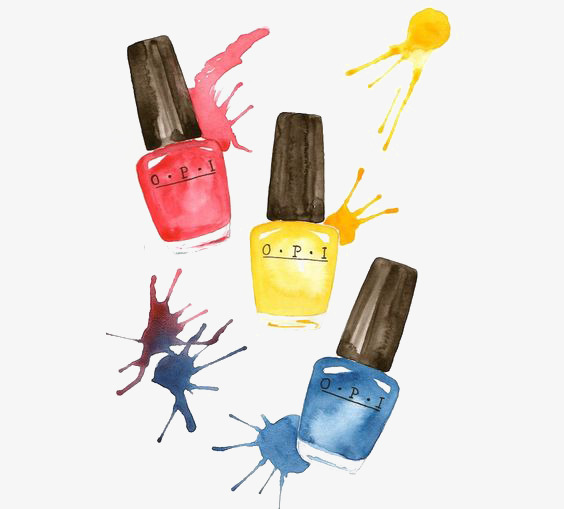 564x509 Splash Watercolor Nail Polish, Splash Clipart, Watercolor Clipart - Watercolor Nail Polish