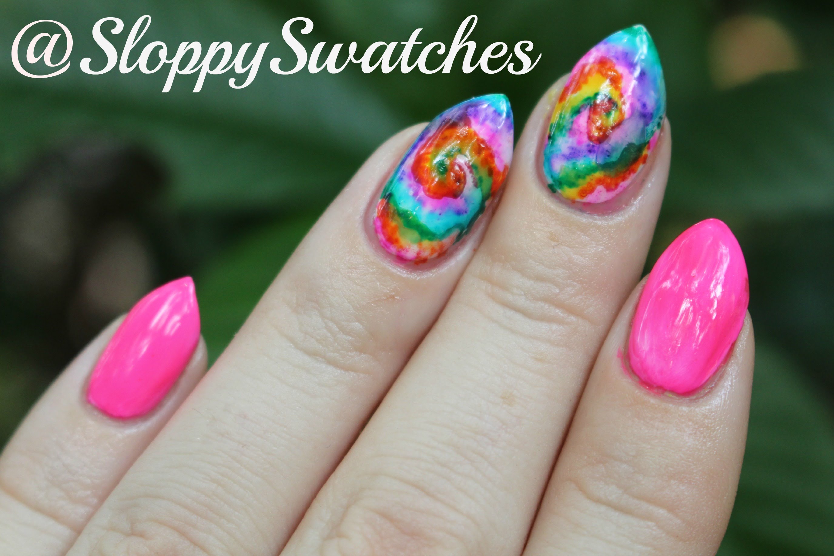 2751x1834 Tie Dye Sharpie Watercolor Nail Tutorial - Watercolor Nail Polish Designs