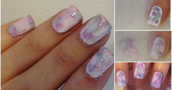 600x315 This Diy Watercolor Marble Nails (Without Water) Is A Must Try - Watercolor Nails