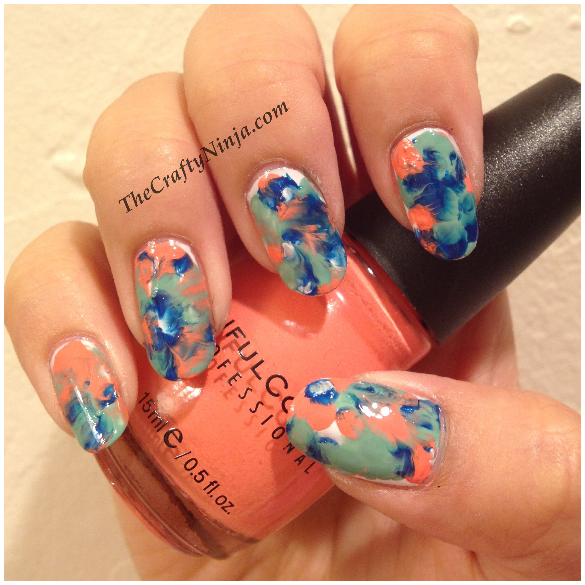 2400x2400 Watercolor Nail Tutorial The Crafty Ninja - Watercolor Nails