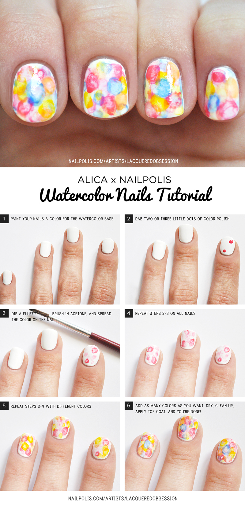 800x1648 Watercolor Nail Art Nailpolis Magazine - Watercolor Nails