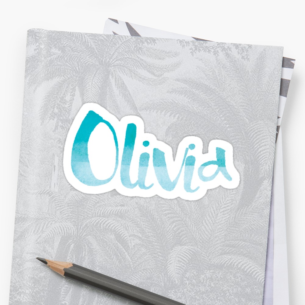 1000x1000 Olivia - Watercolor Name
