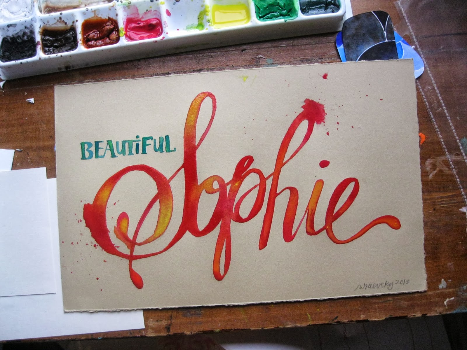 1600x1200 I Am An Artist. Watercolor Name Plate - Watercolor Name