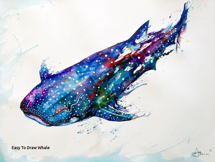 736x555 Easy To Draw Whale Whale Print Watercolor Narwhal Art Space Print - Watercolor Narwhal