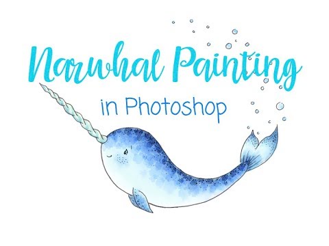 480x360 Narwhal - Watercolor Narwhal