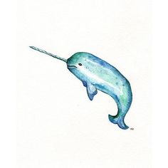 236x236 Narwhal Watercolor Narwhals Watercolor, Art - Watercolor Narwhal