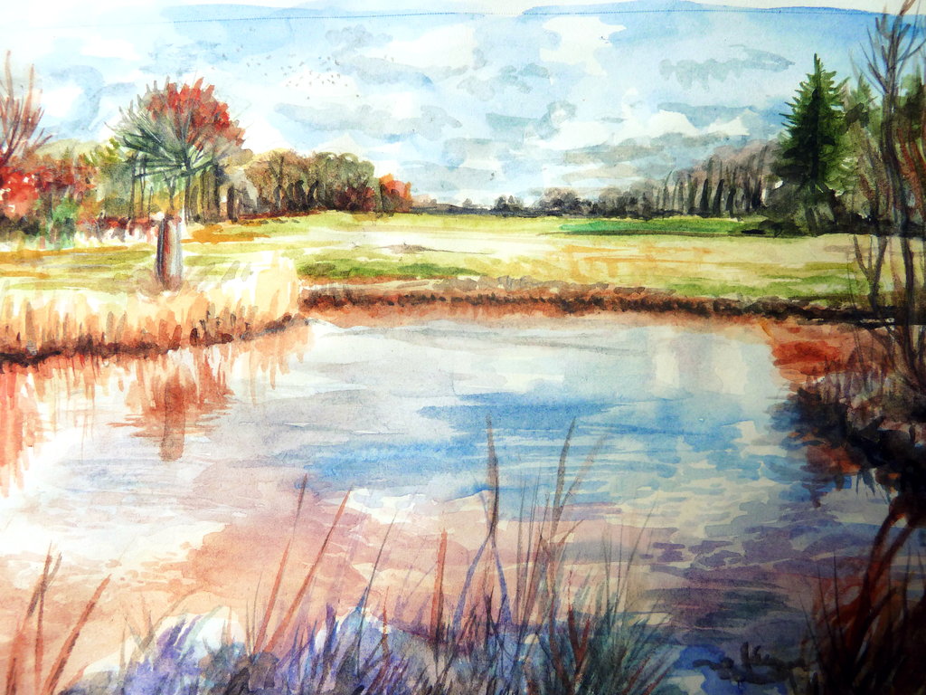 1024x768 Watercolor Paintings Of Nature - Watercolor Nature