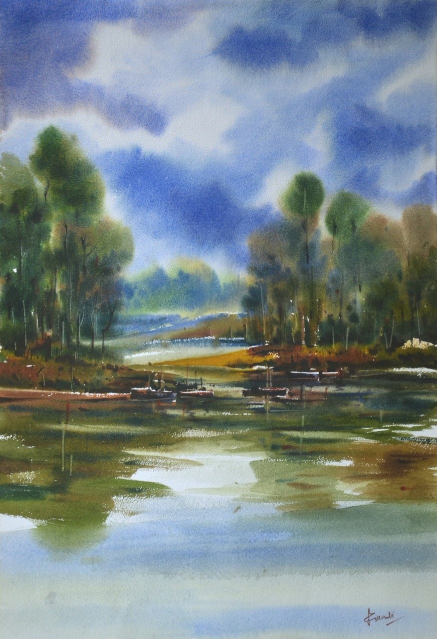 876x1280 Buy Nature Handmade Painting By Prasanta Maiti. Code - Watercolor Nature