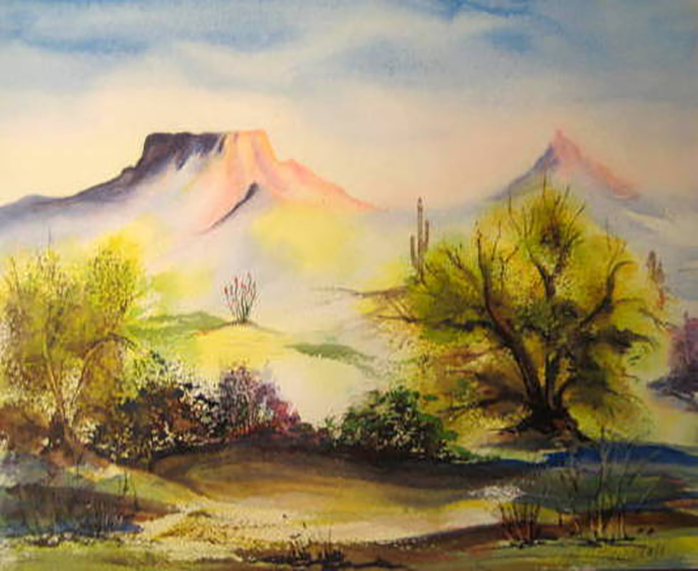 978x800 Mesas - Watercolor Nature Scene