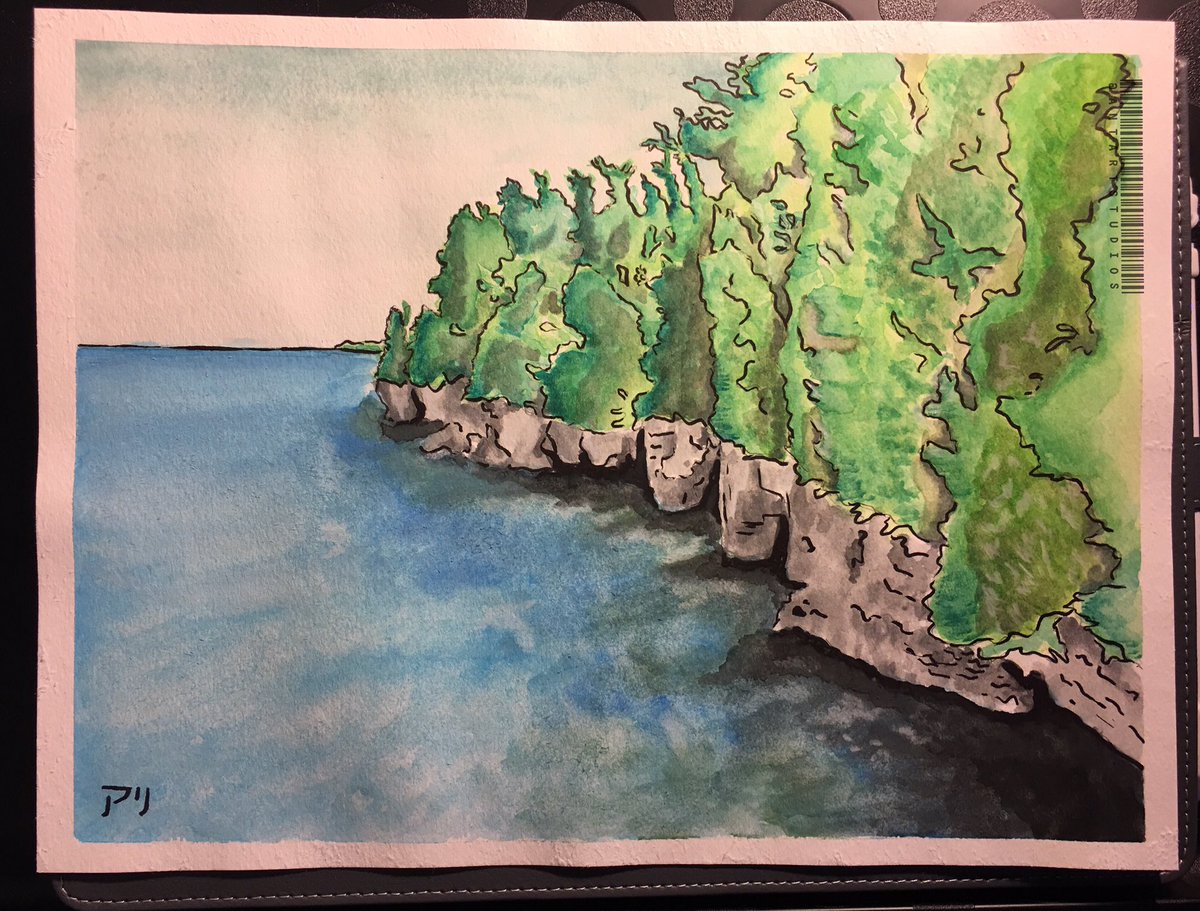 1200x911 Ant Art Studios On Twitter - Watercolor Nature Scene