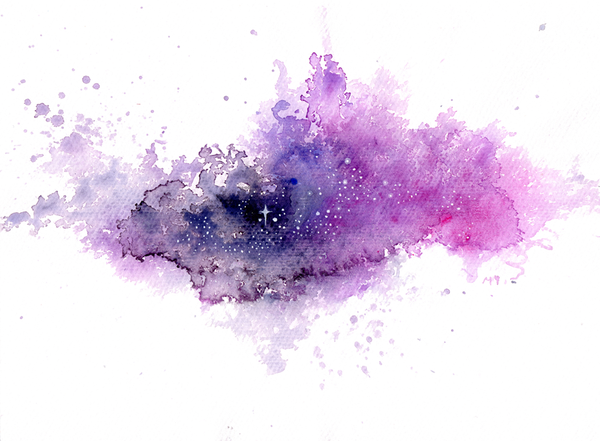 600x441 Watercolor Nebula By Bymaritabliss - Watercolor Nebula