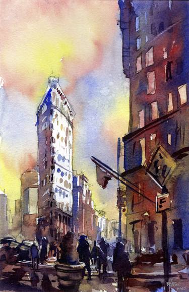 Watercolor New York at PaintingValley.com | Explore collection of ...