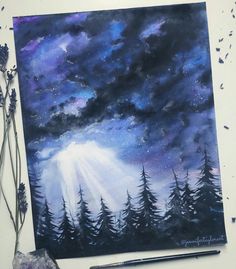 Watercolor Night Scenes