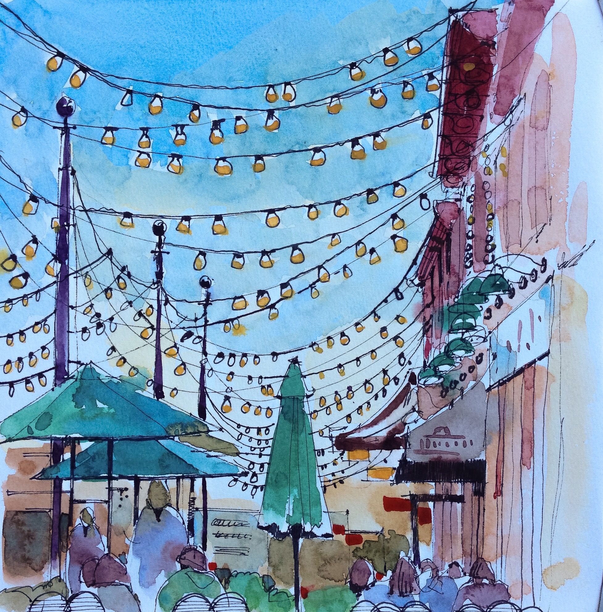 1954x1983 Larimer - Watercolor Night Scenes