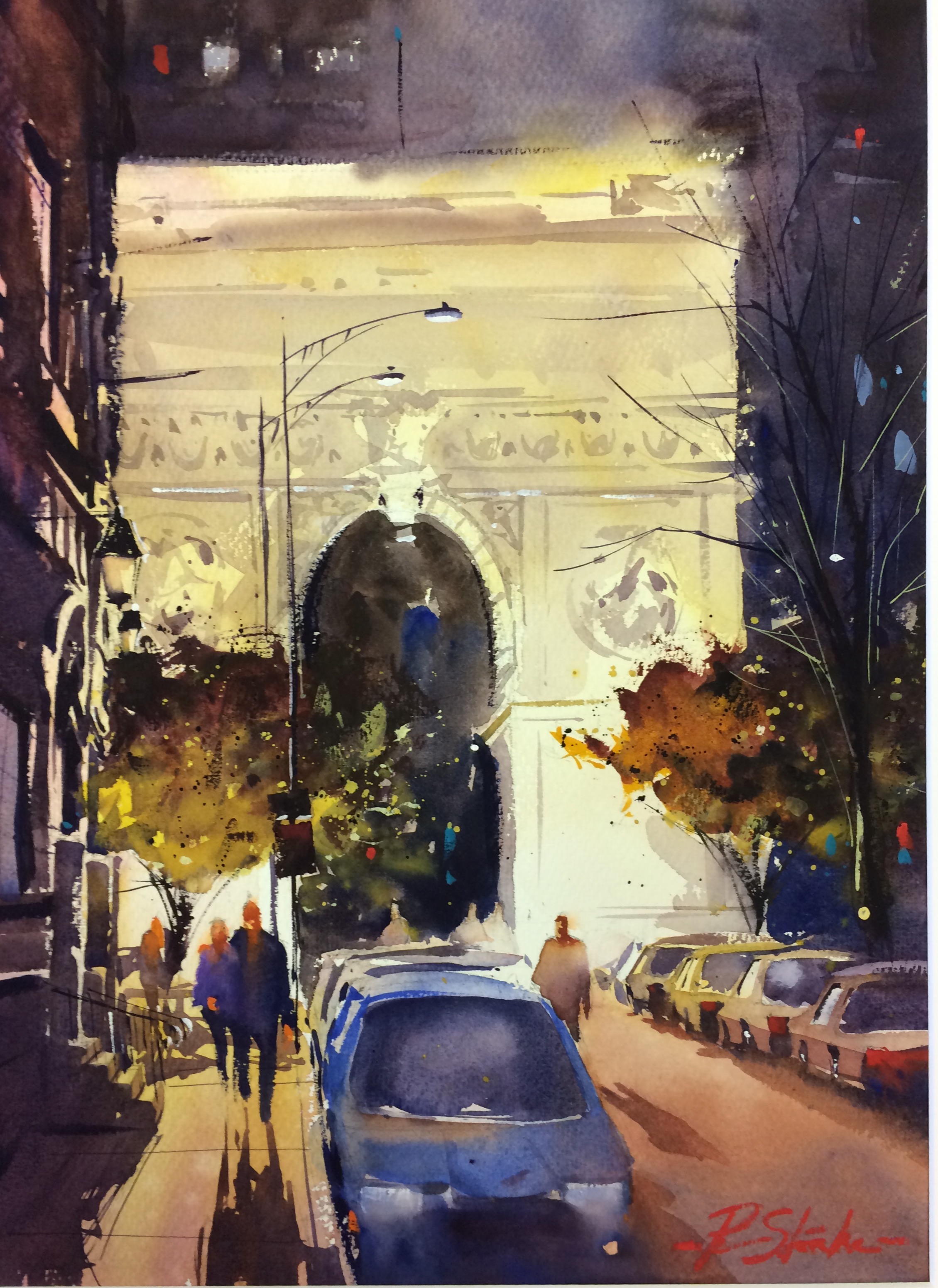 2259x3103 Painting Night Scenes In Watercolor Ron Stocke Watercolors - Watercolor Night Scenes