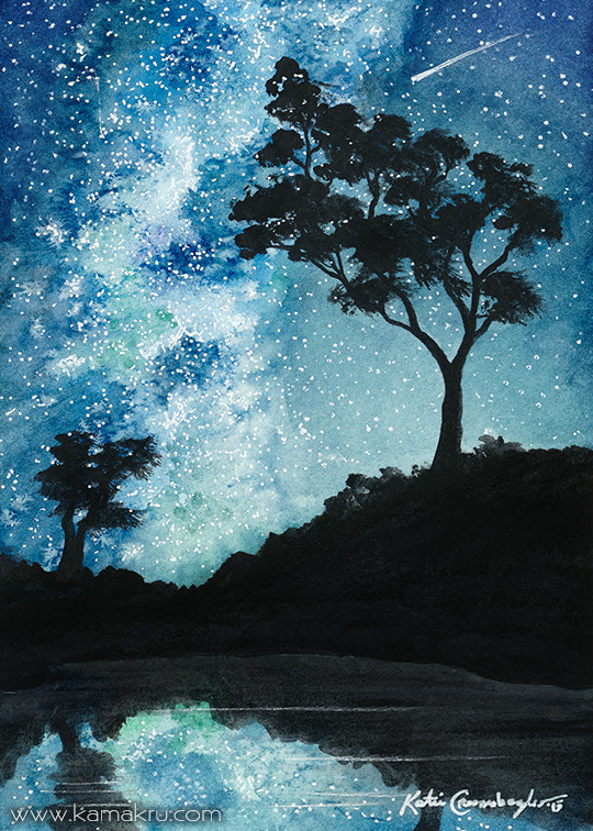 540x756 Katie Croonenberghs - Watercolor Night Sky