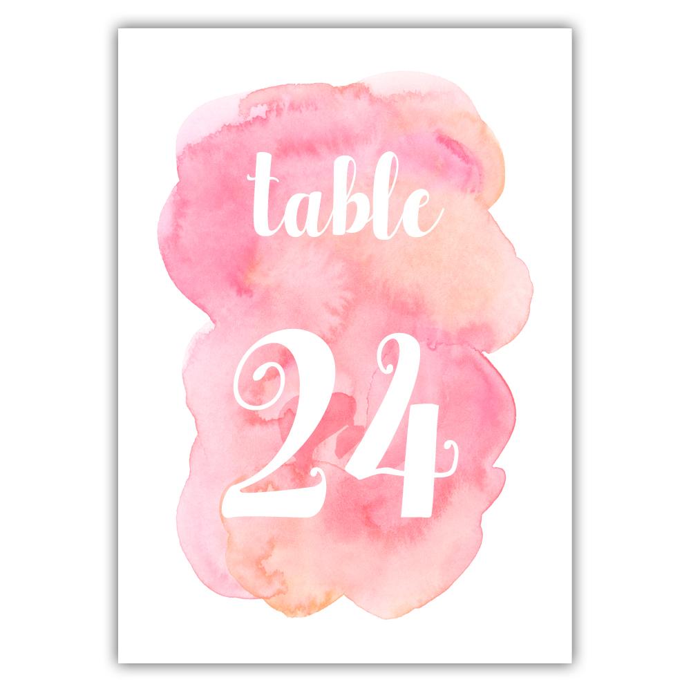 1000x1000 Watercolor Table Numbers Dazzling Daisies - Watercolor Numbers