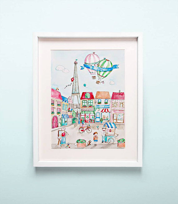 570x651 Nursery Watercolor Art Print Pictures, Photos, And Images For - Watercolor Nursery