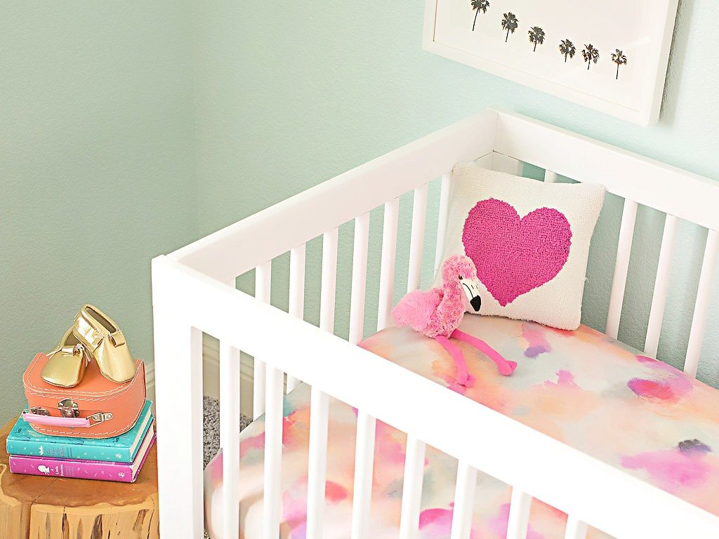 1024x768 Watercolor Dreams Crib Sheet Project Nursery - Watercolor Nursery