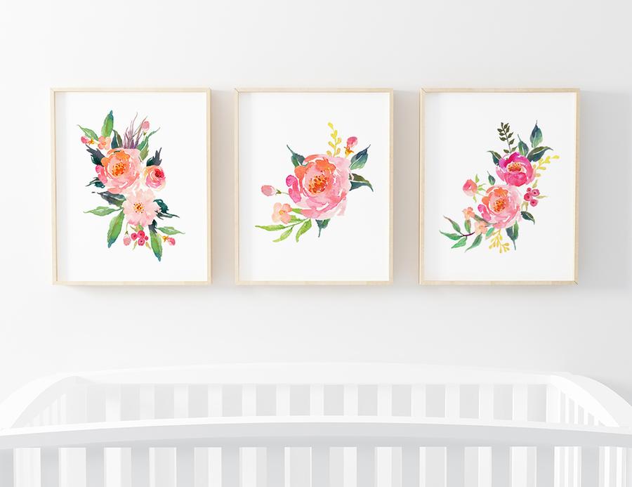 900x693 Watercolor Floral Nursery Caden Lane - Watercolor Nursery