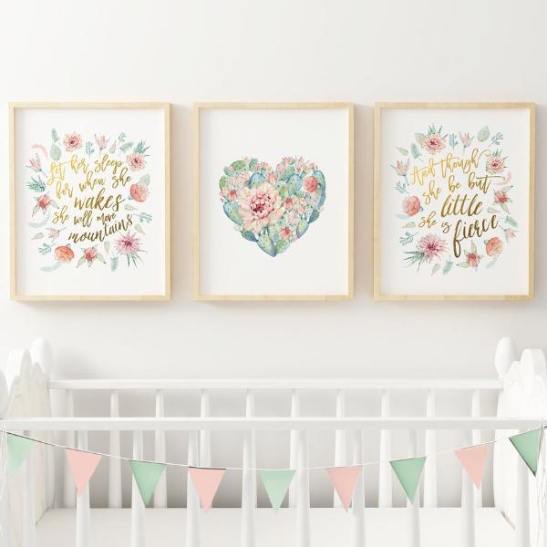 600x600 Cactus Nursery Print, Watercolor Botanical Succulent - Watercolor Nursery