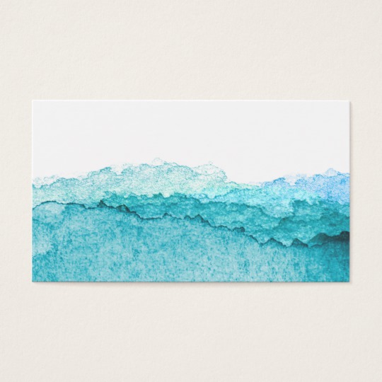 540x540 Modern Blue Ombre Watercolor Ocean Waves - Watercolor Ocean