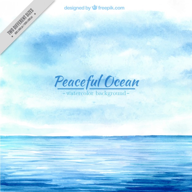 626x626 Oceanic Watercolor Background Vector Free Download - Watercolor Ocean