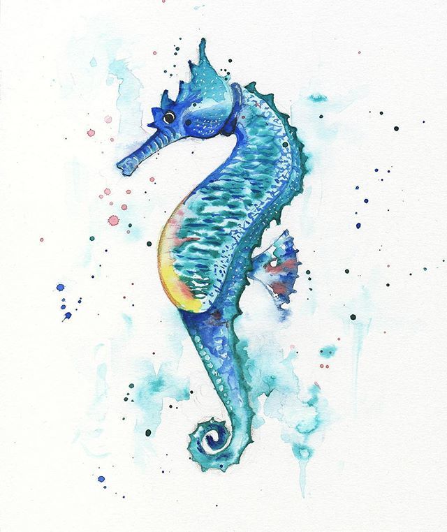 Watercolor Ocean Life at PaintingValley.com | Explore collection of ...