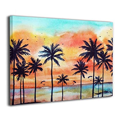 Watercolor Ocean Sunset at PaintingValley.com | Explore collection of ...