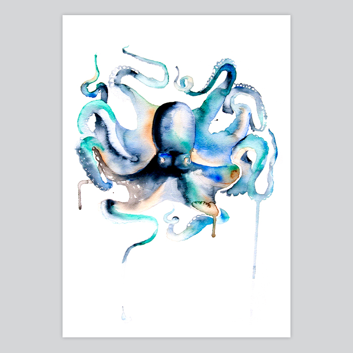 700x700 Watercolor Painting Octopus - Watercolor Octopus