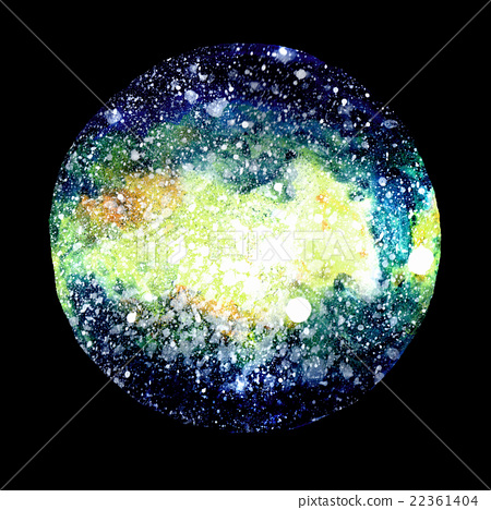 450x468 Watercolor Galaxy Texture On Black Background - Watercolor On Black Background
