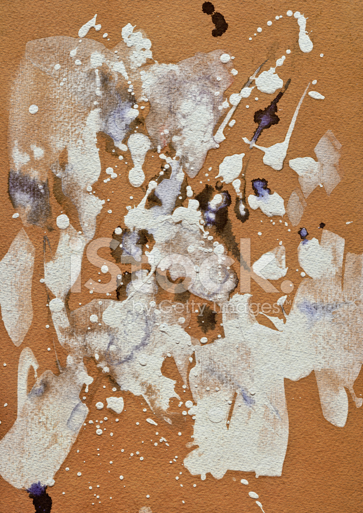 724x1024 Acrylic High Resolution Painting On Watercolor Paper Stock Photos - Watercolor On Brown Paper