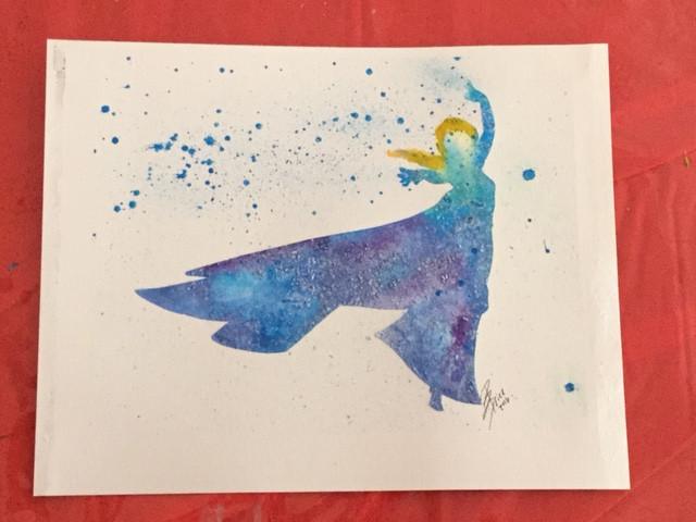 640x480 Frozen Silhouette Pre Masked Watercolor Canvas Wet Palette - Watercolor On Canvas Paper