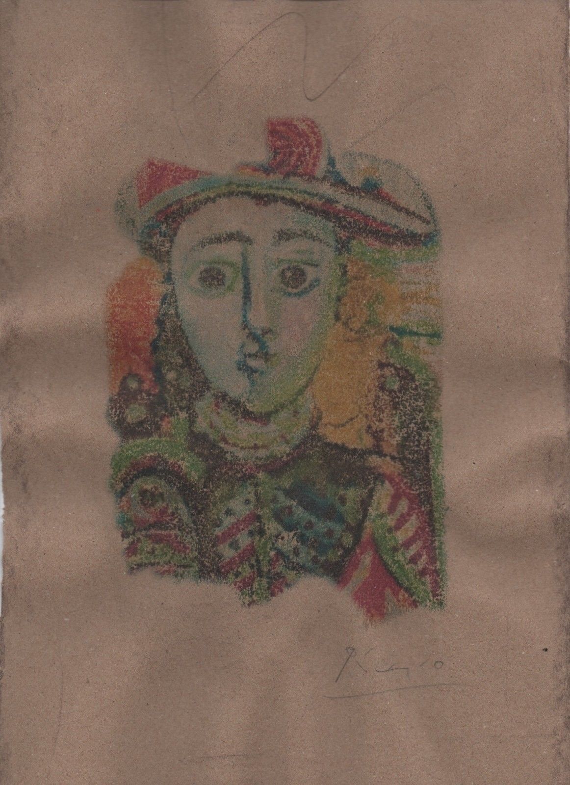 1162x1600 Rare Watercolor Drawing On Vintage Cardboard Provenance On Back - Watercolor On Cardboard