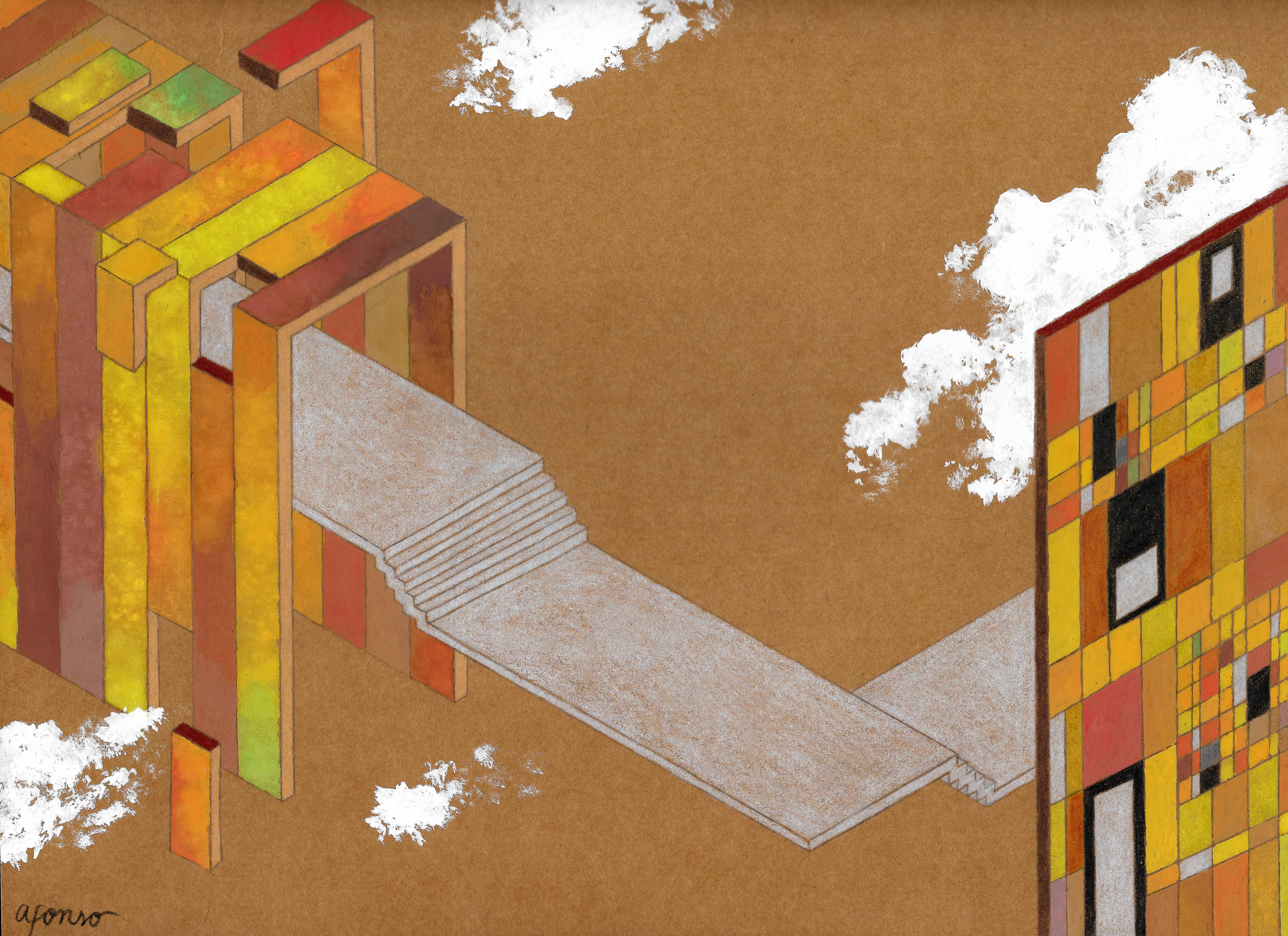 6943x5047 Semi Dry Watercolor On An Old Brown Cardboard Works Great - Watercolor On Cardboard