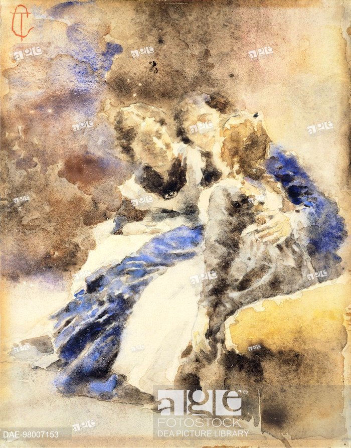 700x893 Visiting The College, 1877, By Tranquillo Cremona (1837 1878 - Watercolor On Cardboard