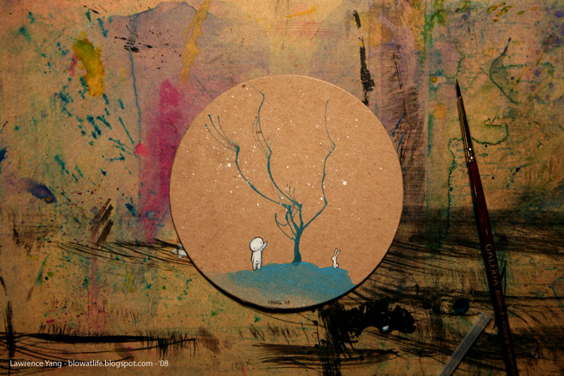 800x533 Blow - Watercolor On Cardboard