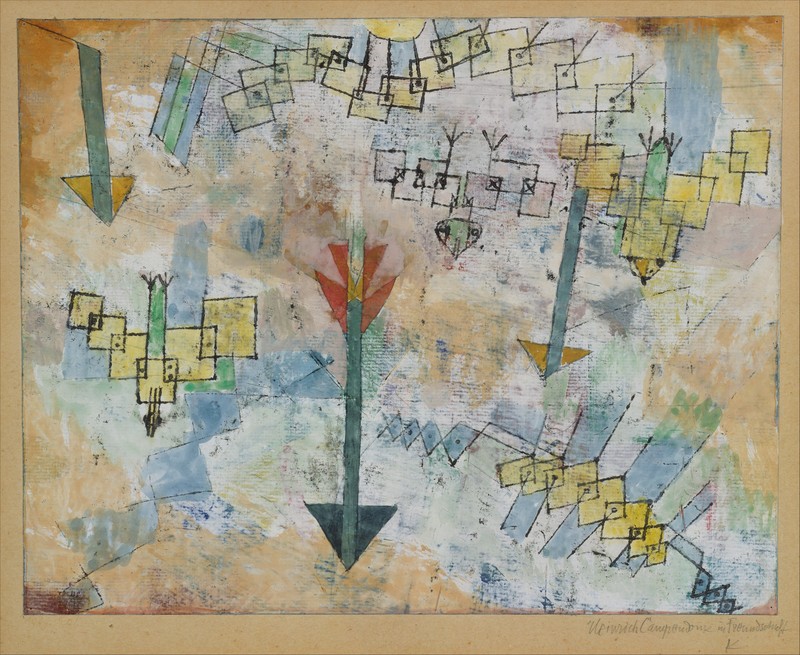 800x655 Artwork By Paul Klee - Watercolor On Cardboard