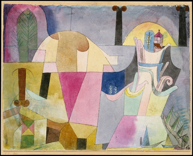 800x645 Artwork By Paul Klee - Watercolor On Cardboard