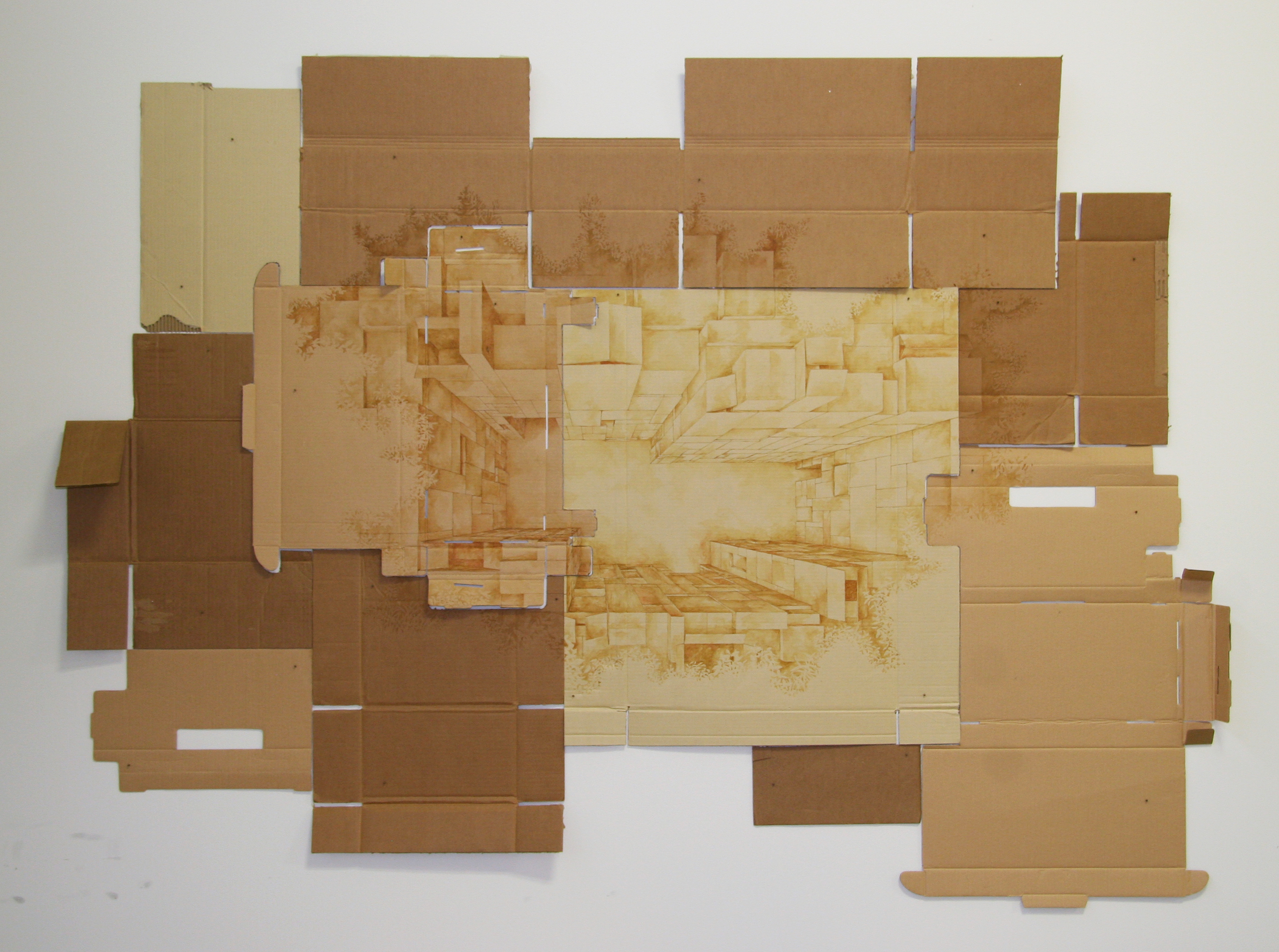 2820x2099 David Lefkowitz Facilities And Grounds Carrie Secrist Gallery - Watercolor On Cardboard