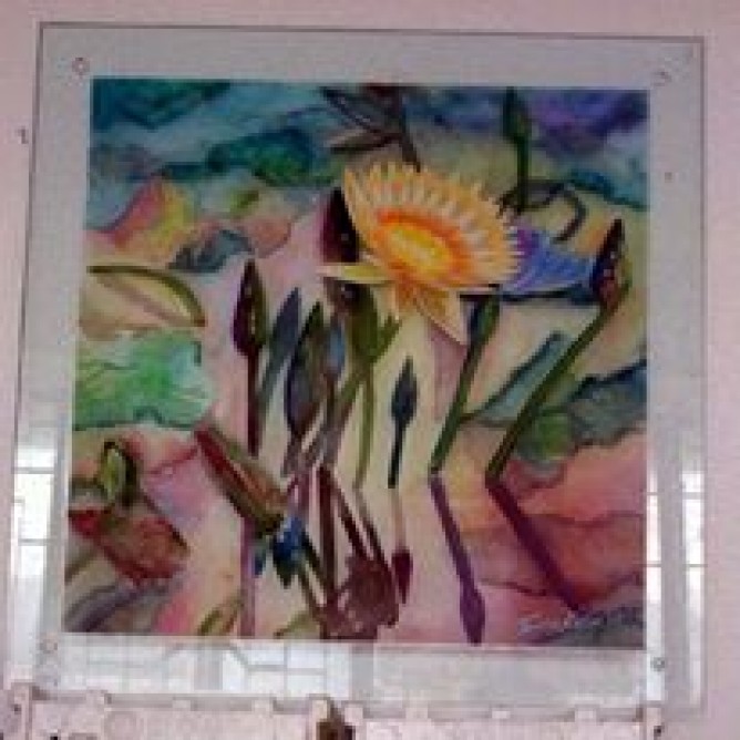 668x668 Taraq Kaiser - Watercolor On Glass