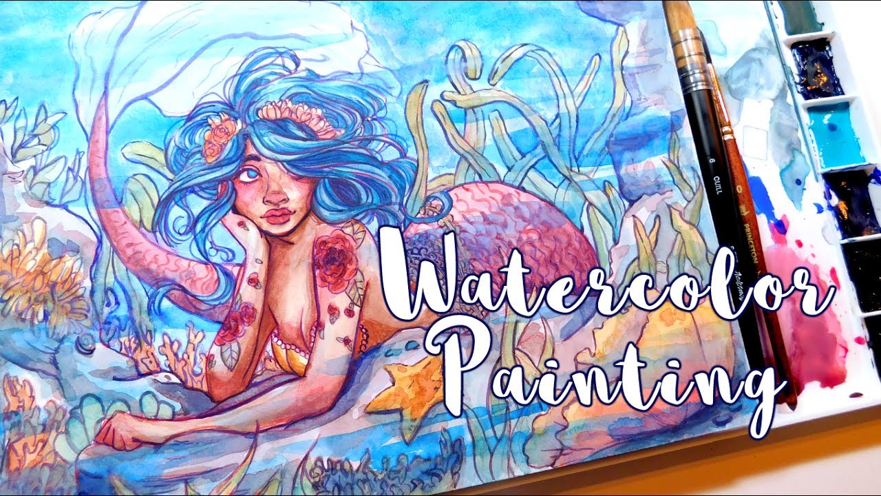 1280x720 Watercolor Painting Trying Out New Watercolor Board - Watercolor On Illustration Board