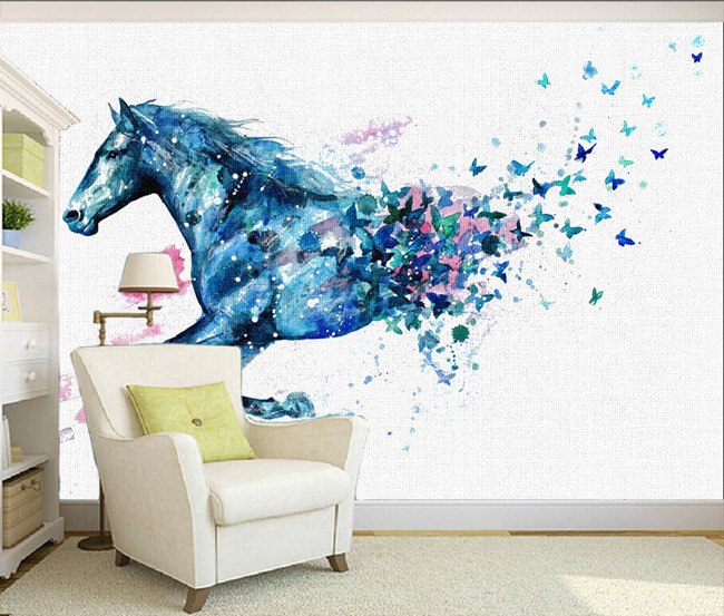 650x553 Mohair Newspaper Watercolor Painting Wall Murals Living Room - Watercolor On Newspaper