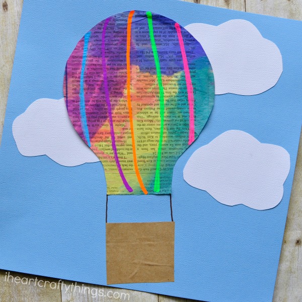 600x600 Newspaper Hot Air Balloon Craft For Kids I Heart Crafty Things - Watercolor On Newspaper