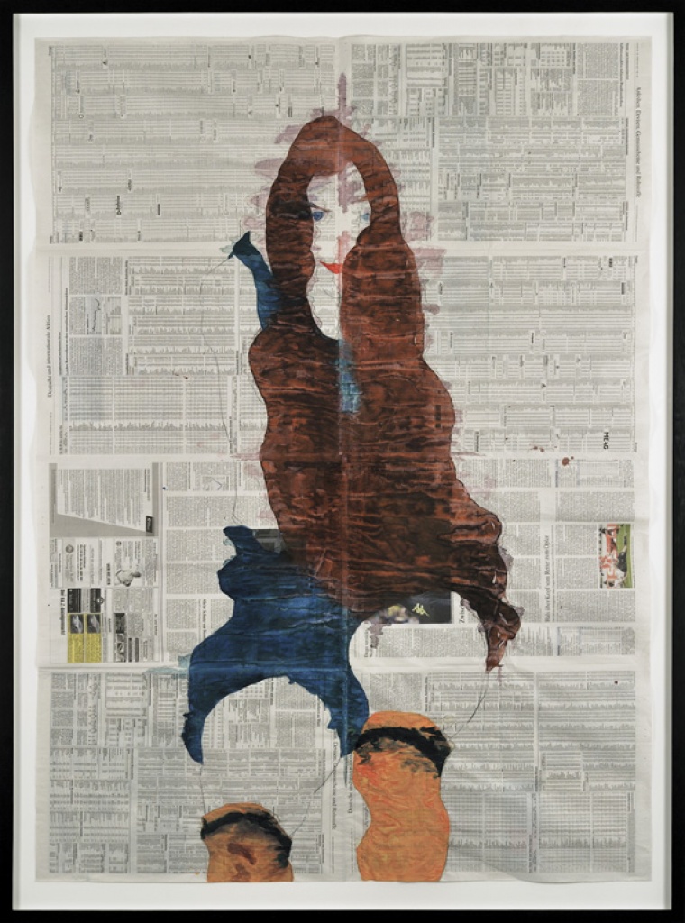 760x1024 Gabriel Vormstein Almine Rech Gallery - Watercolor On Newspaper